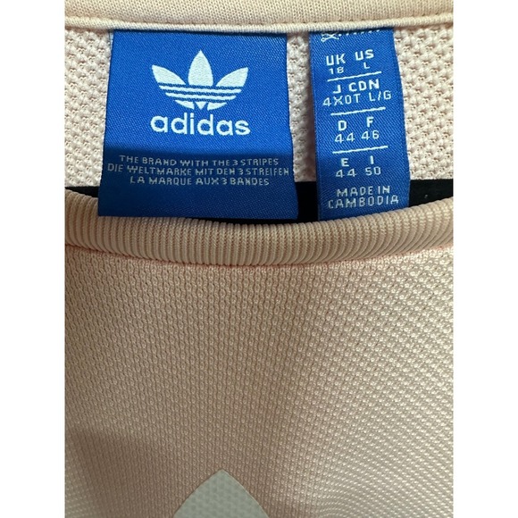 Adidas Baby Icy Pink Trefoil Women's Shirt Jersey Dress Size Large - Picture 4 of 7